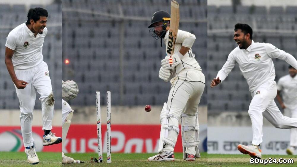 তাইজুল-মিরাজের স্পিন ঘূর্ণিতে দিশেহারা নিউজিল্যান্ড