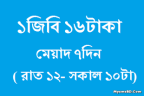 Grameenphone 1GB Night Pack at Tk16 |  জিপি 1 জিবি নাইট প্যাক 16 টাকা