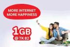 Airtel 3G 1GB @ 82 tk